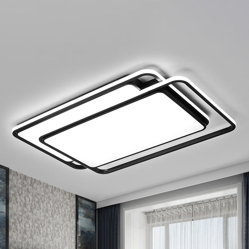 Acrylic Geometric Shaped Ceiling Flush Light Nordic Black Flush Mount Led Light for Bedroom Black 43