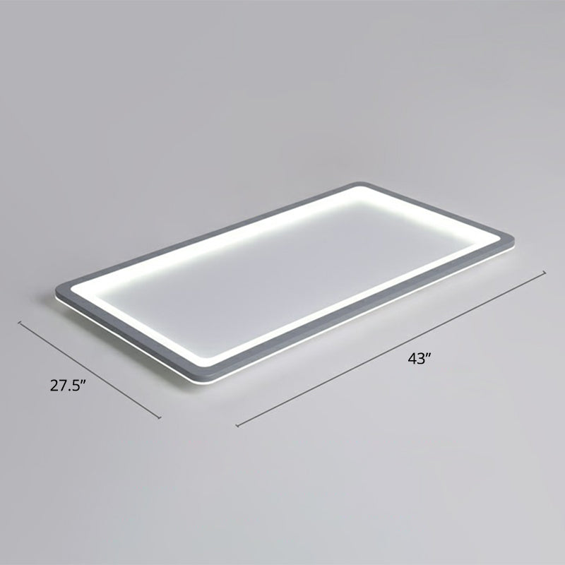 Nordic LED Ceiling Light Dark Grey Ultrathin Panel Flush Mount with Acrylic Shade Dark Gray 43