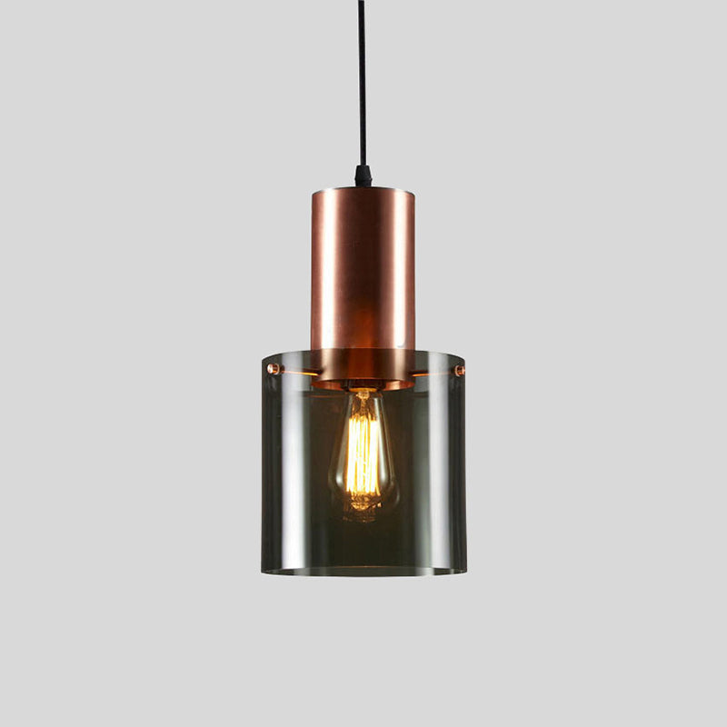 Bottle Shaped Down Lighting Pendant Glass 1-Light Postmodern Ceiling Suspension Lamp Rose Gold Clearhalo 'Ceiling Lights' 'Glass shade' 'Glass' 'Modern Pendants' 'Modern' 'Pendant Lights' 'Pendants' Lighting' 2357003