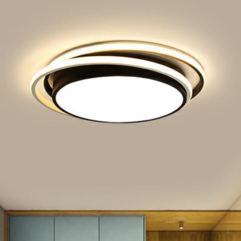 Nordic Round LED Flush Light Acrylic Living Room Flush Mount Ceiling Lighting Fixture Clearhalo 'Ceiling Lights' 'Close To Ceiling Lights' 'Close to ceiling' 'Flush mount' Lighting' 2357647