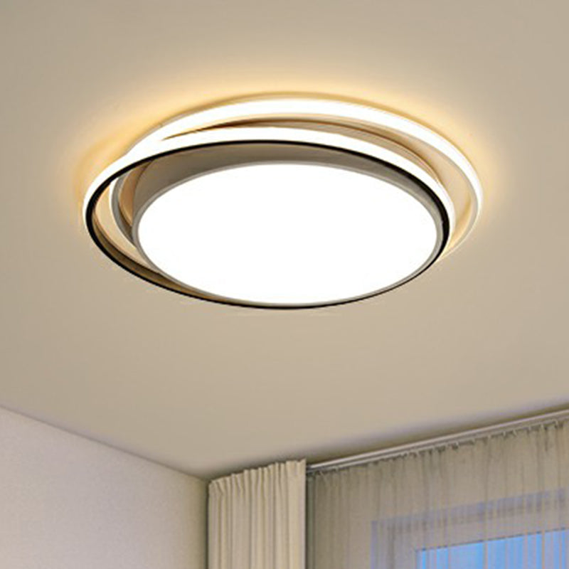 Nordic Round LED Flush Light Acrylic Living Room Flush Mount Ceiling Lighting Fixture Clearhalo 'Ceiling Lights' 'Close To Ceiling Lights' 'Close to ceiling' 'Flush mount' Lighting' 2357649