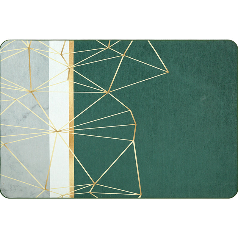 Modern Geometric Pattern Rug Multi Color Super Fiber Indoor Rug Non-Slip Backing Pet Friendly Area Carpet for Living Room Blackish Green Clearhalo 'Area Rug' 'Modern' 'Rugs' Rug' 2362192