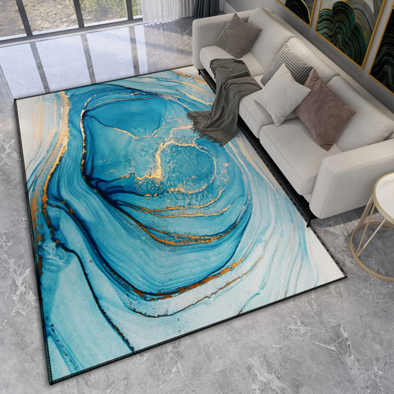 Relaxing Abstract Printed Rug Multicolored Polypropylene Area Carpet Pet Friendly Stain-Resistant Indoor Rug for Parlor Blue Clearhalo 'Area Rug' 'Modern' 'Rugs' Rug' 2362256