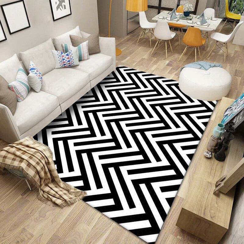 Nordic Geometric Print Rug Multi Color Polypropylene Indoor Rug Non-Slip Backing Stain-Resistant Area Carpet for Living Room Clearhalo 'Area Rug' 'Modern' 'Rugs' Rug' 2362565