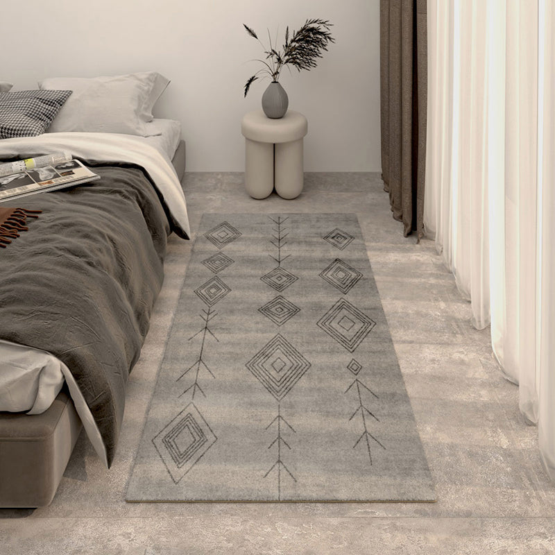 Modern Geometric Print Rug Multi Colored Polypropylene Indoor Rug Non-Slip Stain-Resistant Area Rug for Bedroom Dark Gray Clearhalo 'Area Rug' 'Modern' 'Rugs' Rug' 2362576