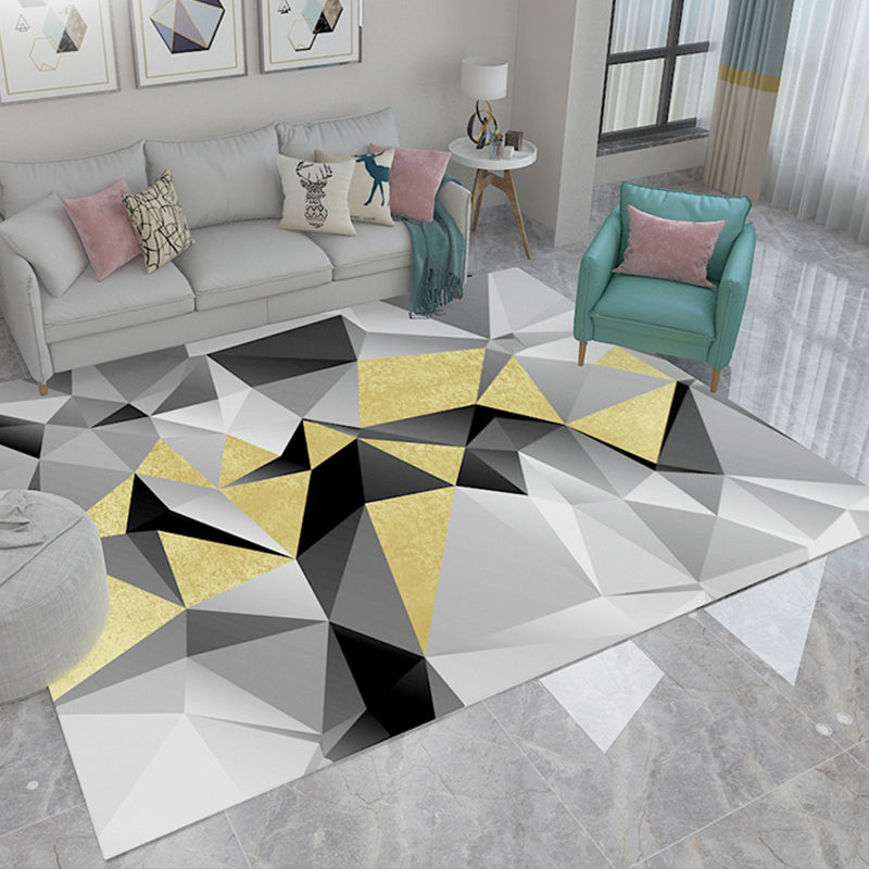 Simple Living Room Rug Multi Color Geometric Pattern Indoor Rug Synthetics Non-Slip Backing Pet Friendly Area Carpet Clearhalo 'Area Rug' 'Rug' 2362593_b88853f8-5ded-4e99-81d7-8ebe2bc7598d