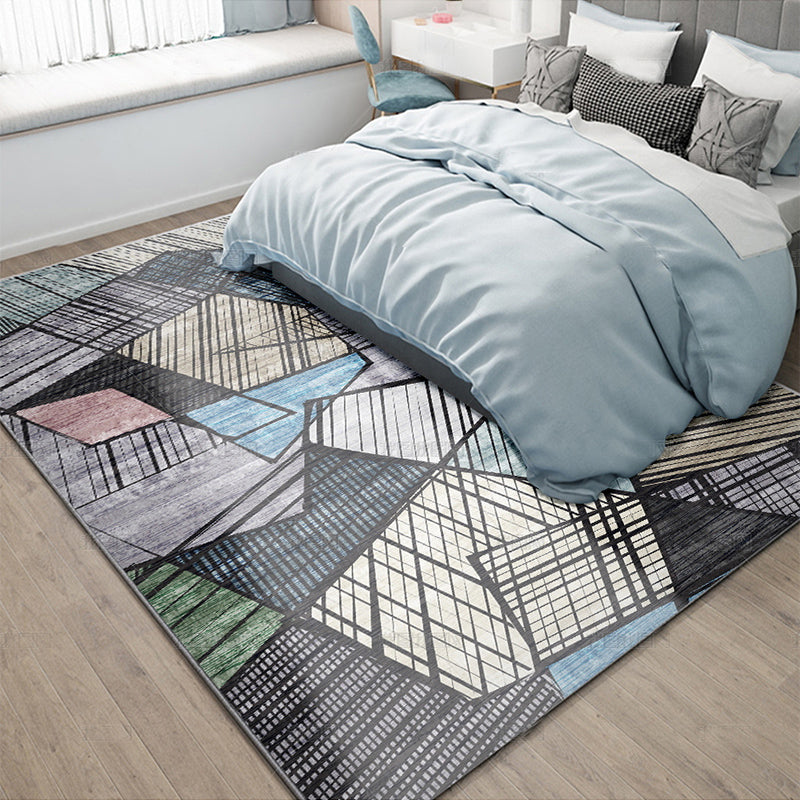 Scandinavian Decoration Rug Multi Color Geometric Print Area Carpet Synthetics Non-Slip Pet Friendly Indoor Rug Clearhalo 'Area Rug' 'Modern' 'Rugs' Rug' 2362614