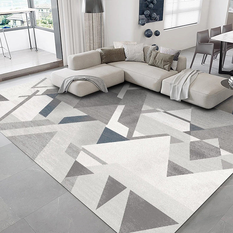 Nordic Geometric Print Rug Multi Color Polypropylene Indoor Rug Anti-Slip Pet Friendly Area Carpet for Decoration Khaki Clearhalo 'Area Rug' 'Modern' 'Rugs' Rug' 2362658