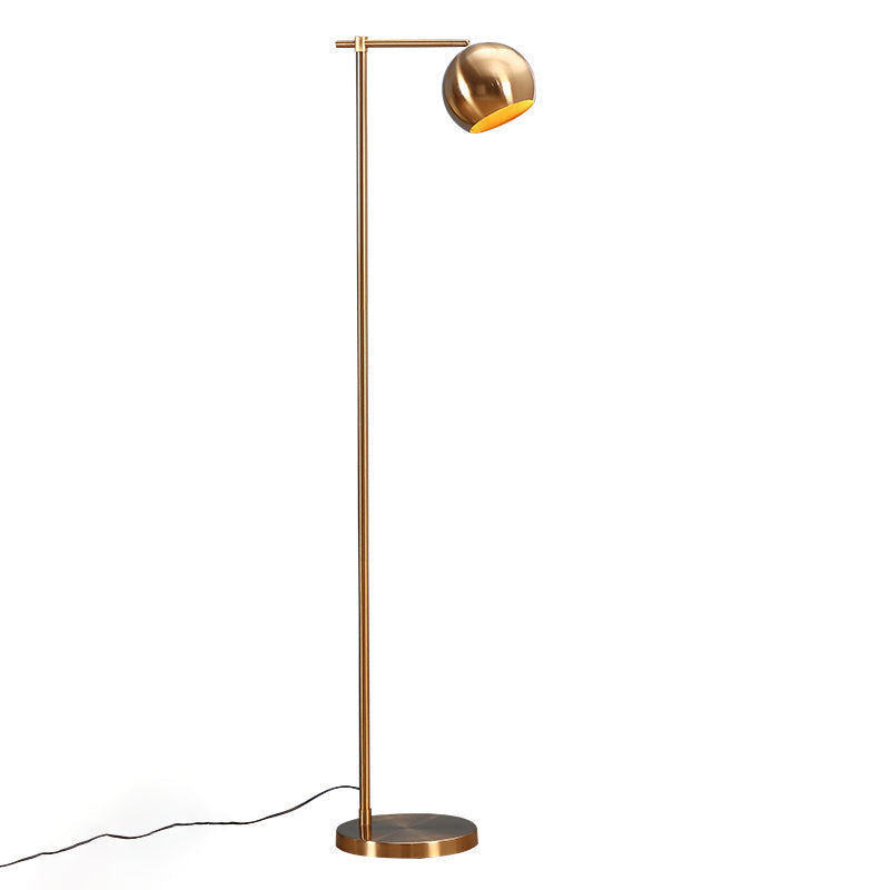 Adjustable Dome Shade Floor Lamp Postmodern Metal 1 Head Living Room Standing Light Clearhalo 'Floor Lamps' 'Lamps' Lighting' 2373475