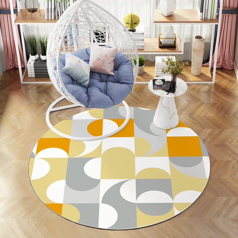 Calming Decoration Rug Multi Color Geometric Print Indoor Rug PVC Anti-Slip Backing Easy Care Area Carpet Clearhalo 'Area Rug' 'Modern' 'Rugs' Rug' 2374606