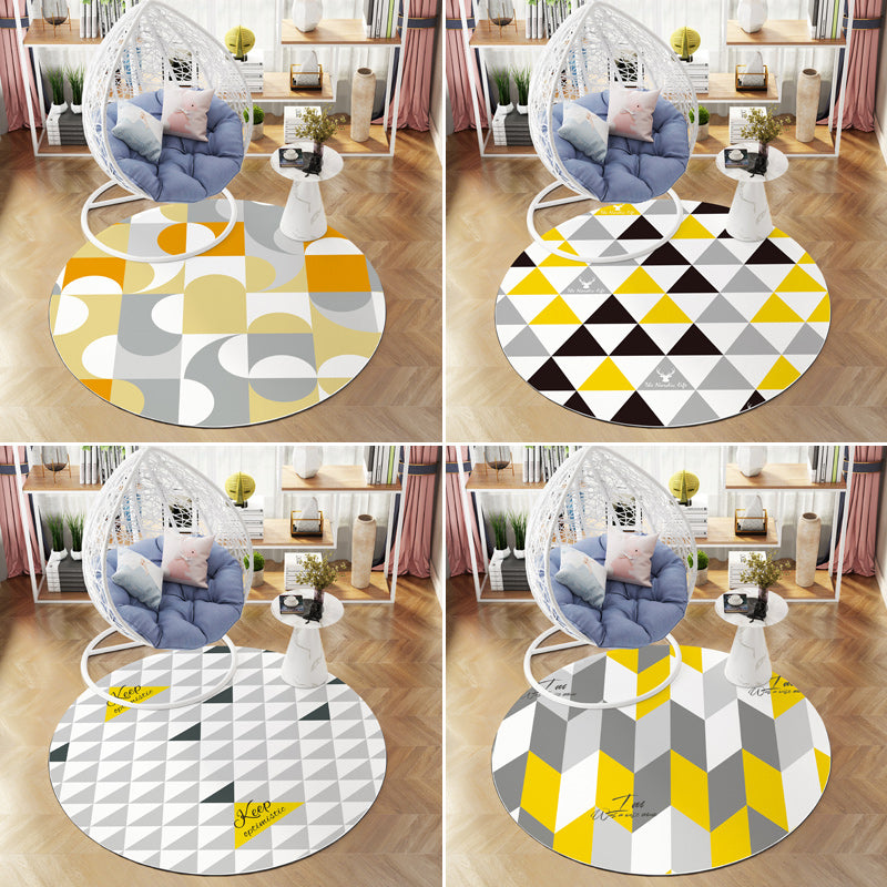 Calming Decoration Rug Multi Color Geometric Print Indoor Rug PVC Anti-Slip Backing Easy Care Area Carpet Clearhalo 'Area Rug' 'Modern' 'Rugs' Rug' 2374609