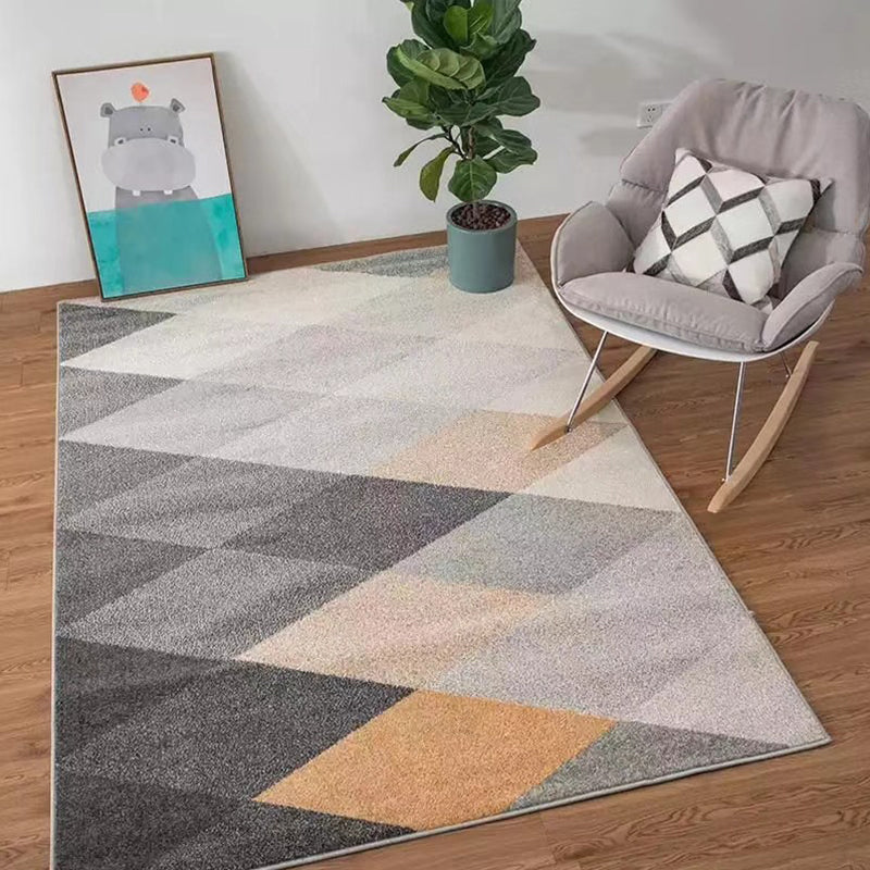 Scandinavian Geometric Print Rug Multi-Color Synthetics Area Carpet Non-Slip Backing Pet Friendly Indoor Rug for Parlor Gray-Pink Clearhalo 'Area Rug' 'Modern' 'Rugs' Rug' 2374640