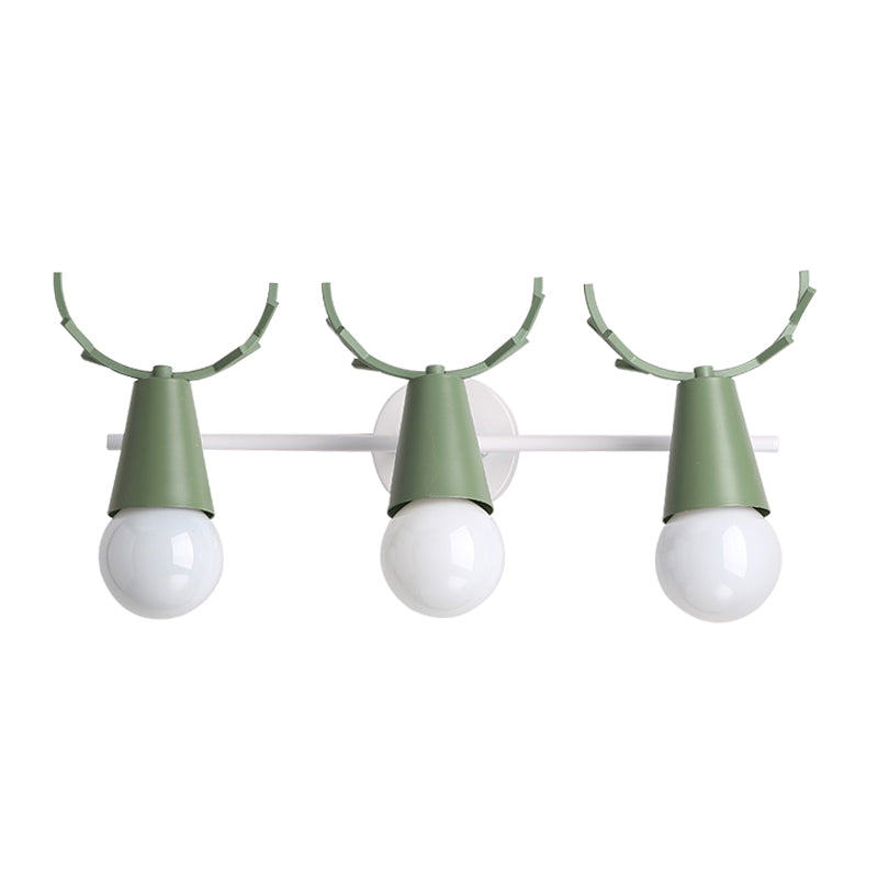 Deer Vanity Light Fixture Nordic Style Metal Bedroom Adjustable Wall Mount Light Clearhalo 'Vanity Lights' 'Wall Lights' Lighting' 2389313