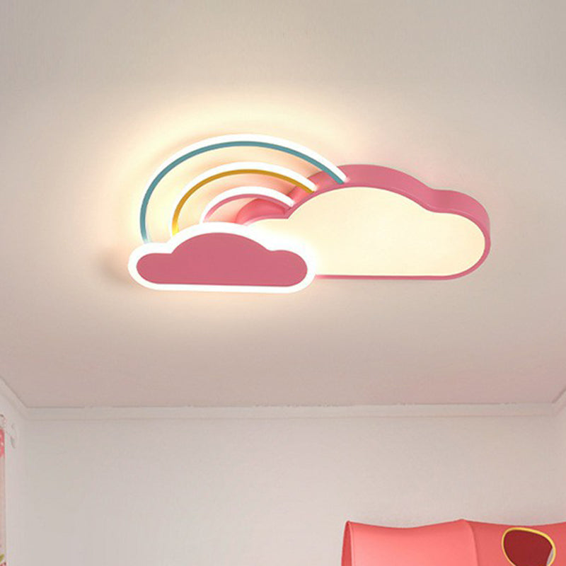 Cloud and Rainbow Kindergarten Flush Light Acrylic Cartoon LED Ceiling Mount Light Fixture Clearhalo 'Ceiling Lights' 'Close To Ceiling Lights' 'Close to ceiling' 'Flush mount' Lighting' 2390245