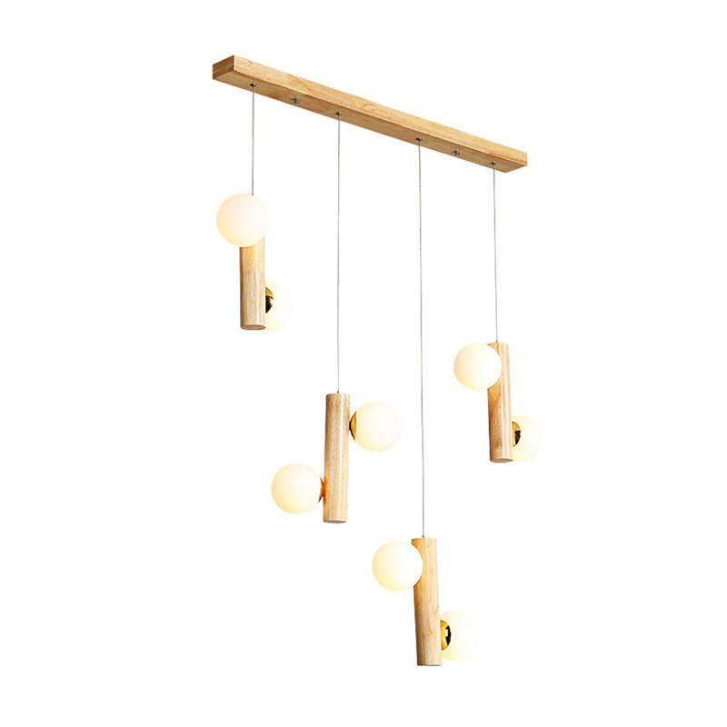 Ball Shaped Cluster Pendant Light Nordic Opal Glass Dining Room Hanging Light Fixture Clearhalo 'Ceiling Lights' 'Modern Pendants' 'Modern' 'Pendant Lights' 'Pendants' Lighting' 2390410