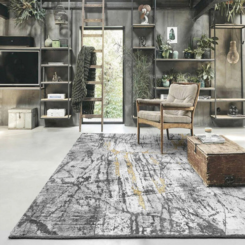 Multi Colored Simplicity Rug Polypropylene Abstract Printed Indoor Rug Non-Slip Backing Pet Friendly Area Carpet for Parlor Clearhalo 'Area Rug' 'Rug' 2392141