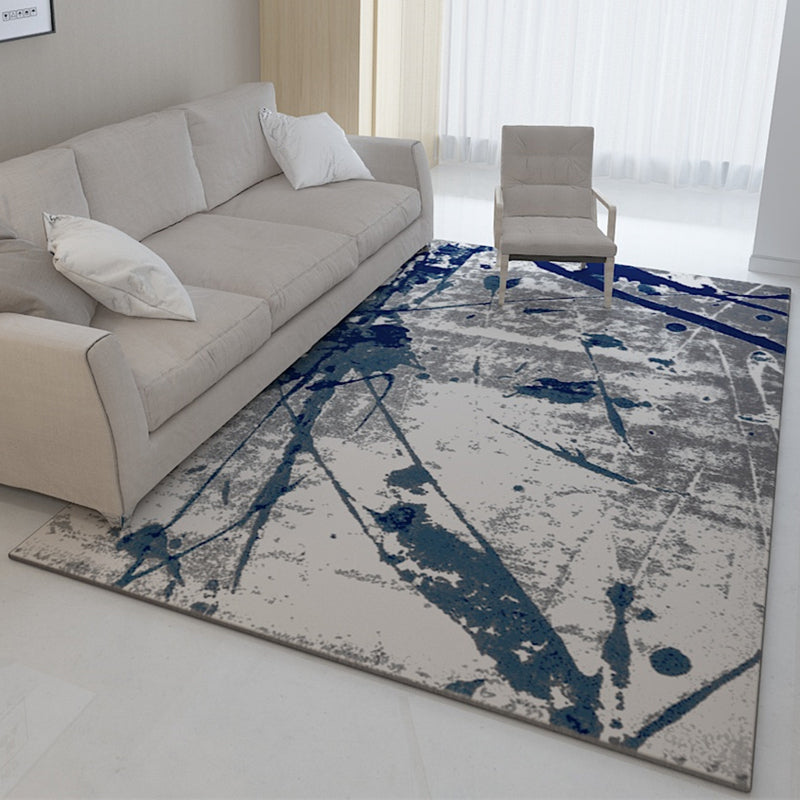 Nordic Decoration Rug Multicolored Abstract Print Indoor Rug Synthetics Non-Slip Backing Pet Friendly Area Carpet Gray-Blue Clearhalo 'Area Rug' 'Rug' 2392198