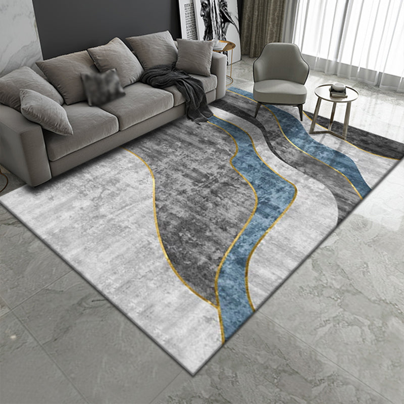 Nordic Abstract Printed Rug Multi-Color Polyster Area Carpet Non-Slip Backing Stain-Resistant Indoor Rug for Parlor Clearhalo 'Area Rug' 'Rug' 2392208