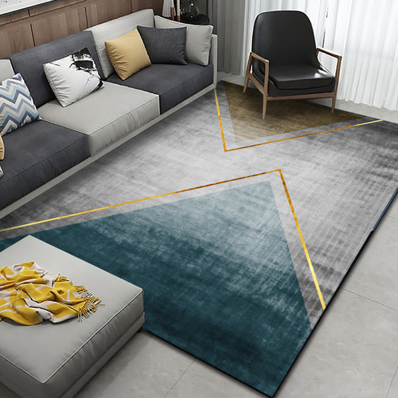 Nordic Living Room Rug Multi Colored Geometric Print Indoor Rug Synthetics Anti-Slip Backing Pet Friendly Carpet Clearhalo 'Area Rug' 'Rug' 2392312