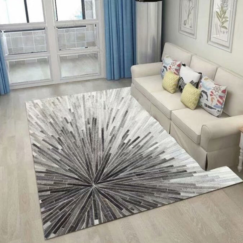 Nordic Living Room Rug Multi Colored Geometric Print Indoor Rug Synthetics Anti-Slip Backing Pet Friendly Carpet Grey Clearhalo 'Area Rug' 'Rug' 2392313