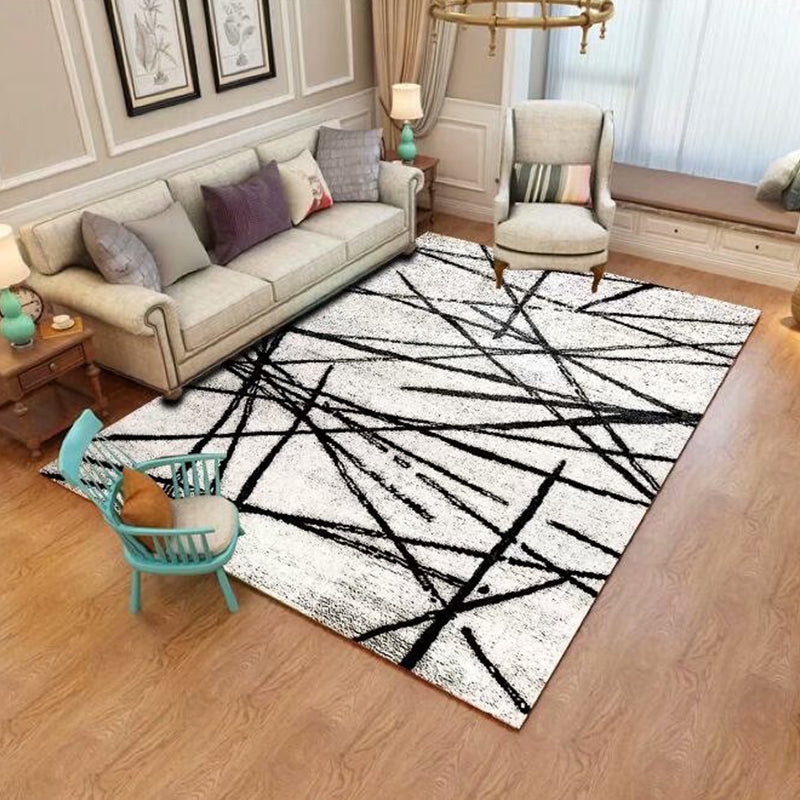 Nordic Living Room Rug Multi Colored Geometric Print Indoor Rug Synthetics Anti-Slip Backing Pet Friendly Carpet Clearhalo 'Area Rug' 'Rug' 2392317