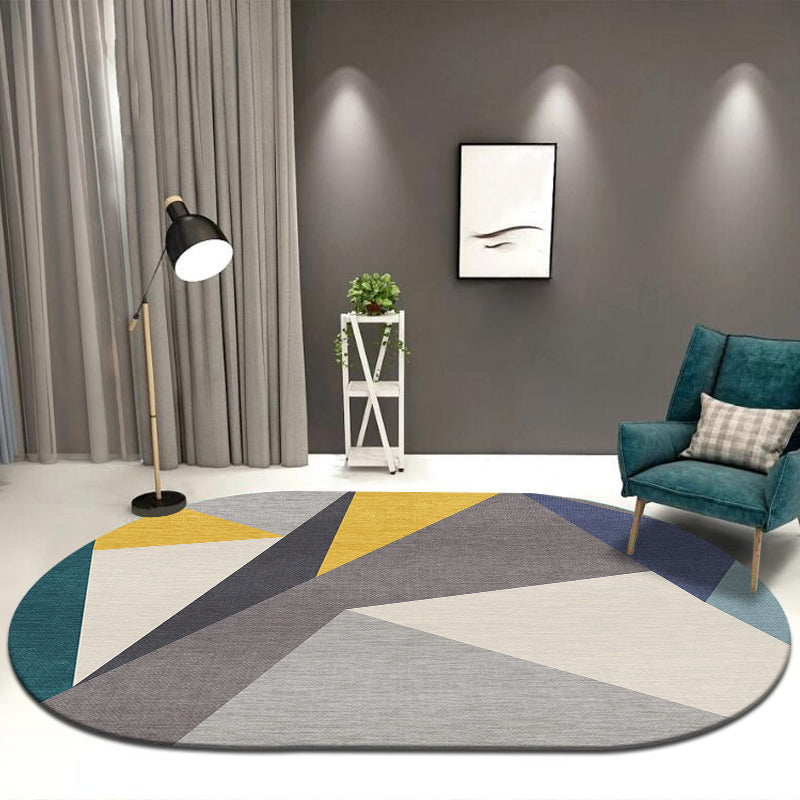 Designer Geo Printed Rug Multi Colored Synthetics Area Carpet Non-Slip Backing Pet Friendly Indoor Rug for Decor Brown Clearhalo 'Area Rug' 'Rug' 2392418