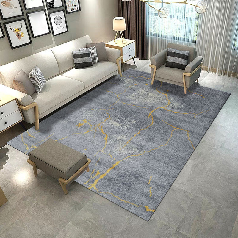 Casual Decoration Rug Multi Colored Abstract Printed Indoor Rug Polyster Anti-Slip Pet Friendly Easy Care Carpet Grey Clearhalo 'Area Rug' 'Rug' 2392524