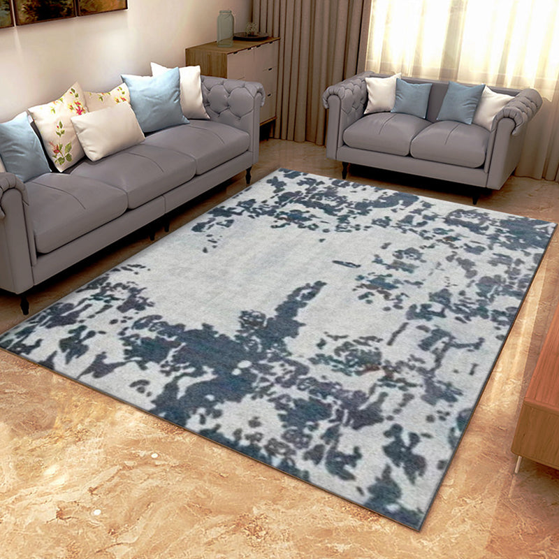 Casual Decoration Rug Multi Colored Abstract Printed Indoor Rug Polyster Anti-Slip Pet Friendly Easy Care Carpet Silver Gray Clearhalo 'Area Rug' 'Rug' 2392525