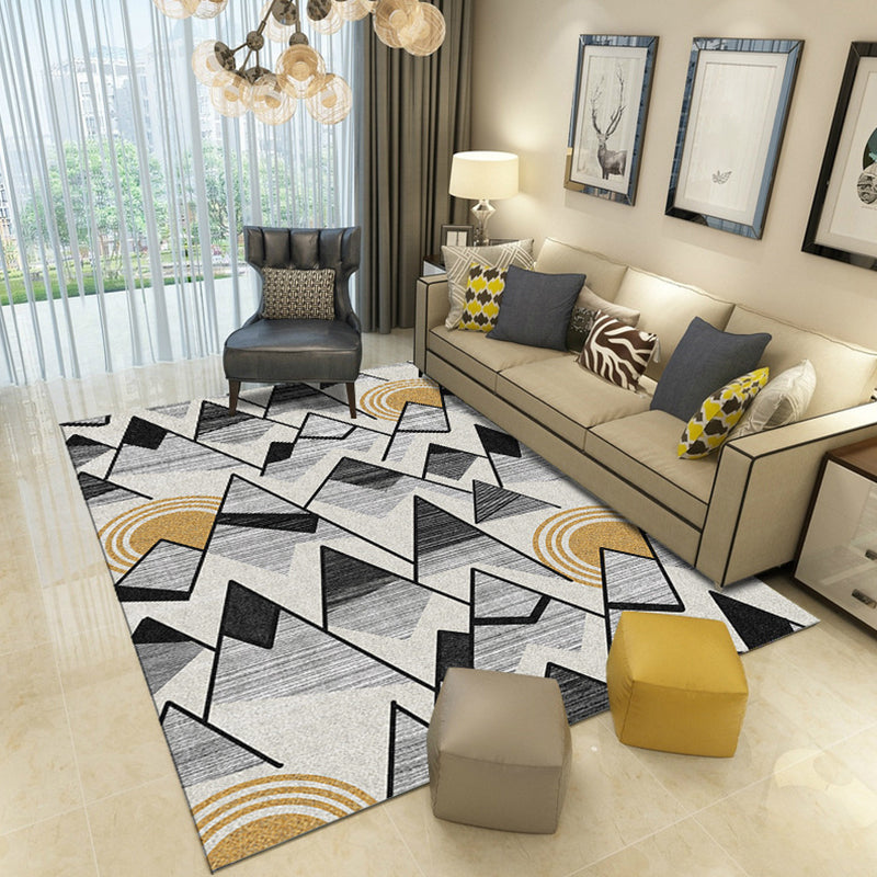 Casual Decoration Rug Multi Colored Abstract Printed Indoor Rug Polyster Anti-Slip Pet Friendly Easy Care Carpet Clearhalo 'Area Rug' 'Rug' 2392526