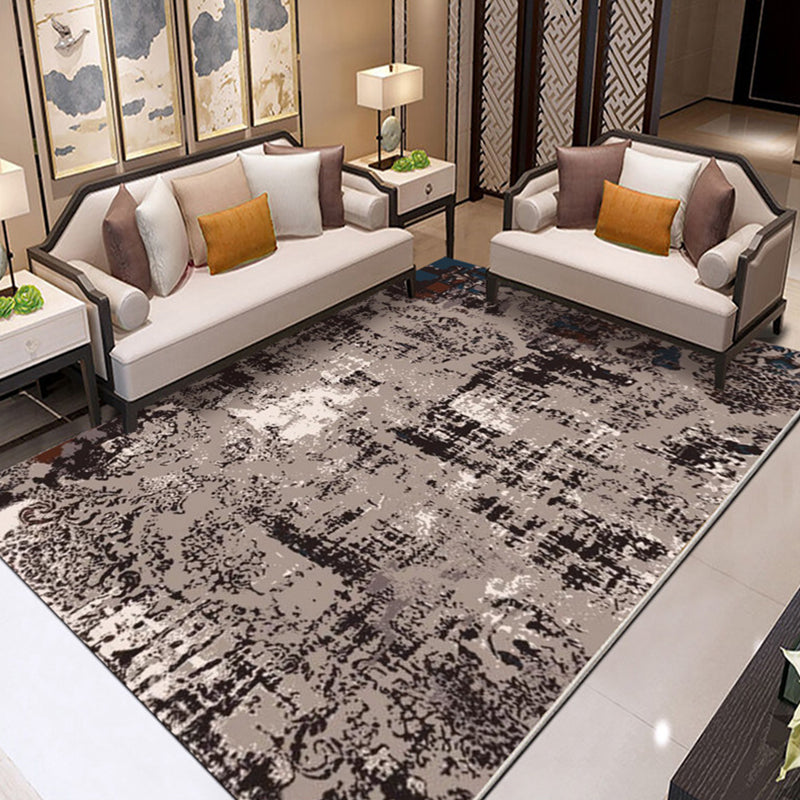 Casual Decoration Rug Multi Colored Abstract Printed Indoor Rug Polyster Anti-Slip Pet Friendly Easy Care Carpet Coffee Clearhalo 'Area Rug' 'Rug' 2392527