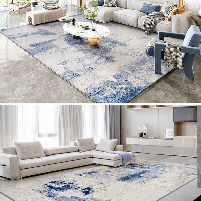 Minimalist Living Room Rug Multi Colored Abstract Printed Indoor Rug Polyster Anti-Slip Backing Pet Friendly Carpet Clearhalo 'Area Rug' 'Rug' 2392564