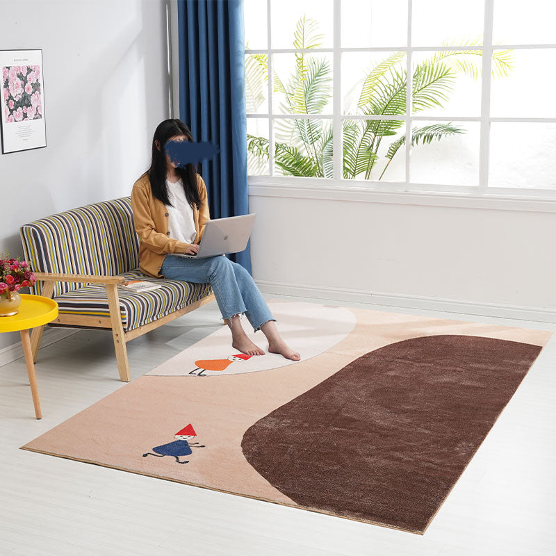 Minimalist Decoration Rug Multi-Colored Color Block Indoor Rug Synthetics Non-Slip Backing Easy Care Area Carpet Clearhalo 'Area Rug' 'Rug' 2392785