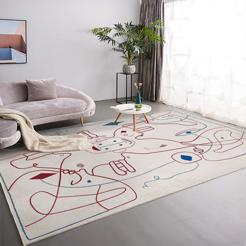 Multicolored Comfort Rug Polyster Hand Printed Area Carpet Non-Slip Backing Pet Friendly Indoor Rug for Room Clearhalo 'Area Rug' 'Rug' 2392919