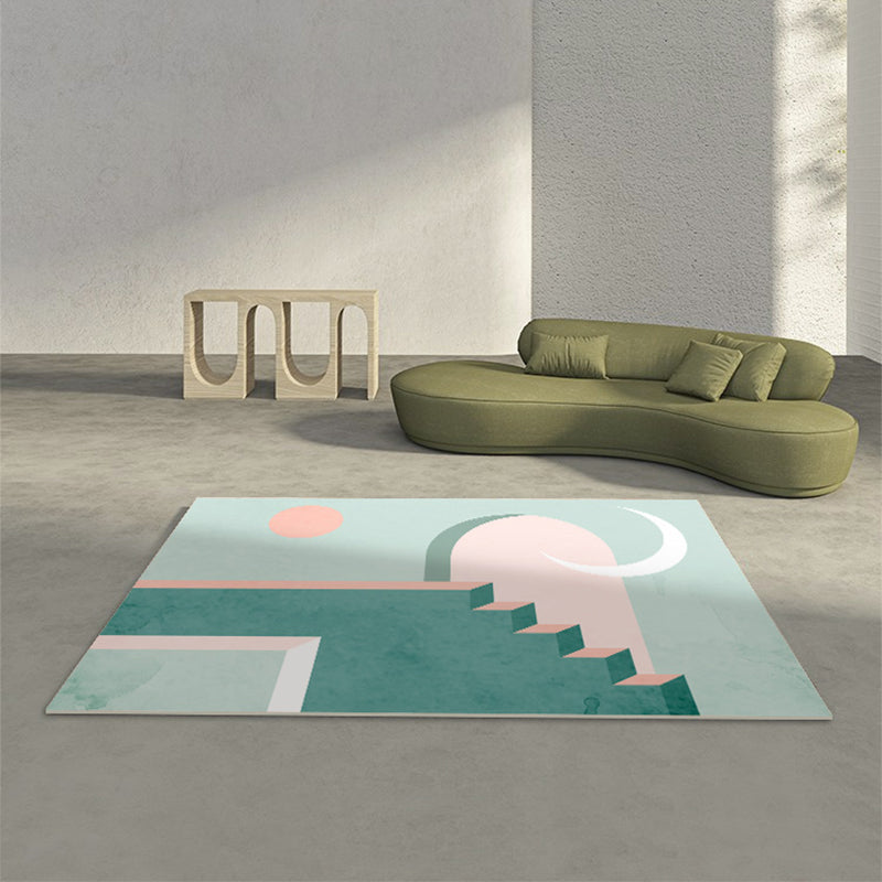 Relaxing Color Block Rug Multicolored PVC Indoor Rug Anti-Slip Backing Stain-Resistant Area Carpet for Room Clearhalo 'Area Rug' 'Rug' 2393008