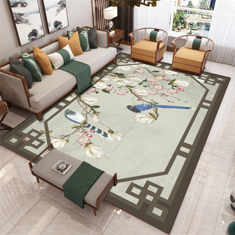 Contemporary Living Room Rug Multi-Color Flower Printed Indoor Rug Polypropylene Pet Friendly Washable Carpet Clearhalo 'Area Rug' 'Rug' 2393092