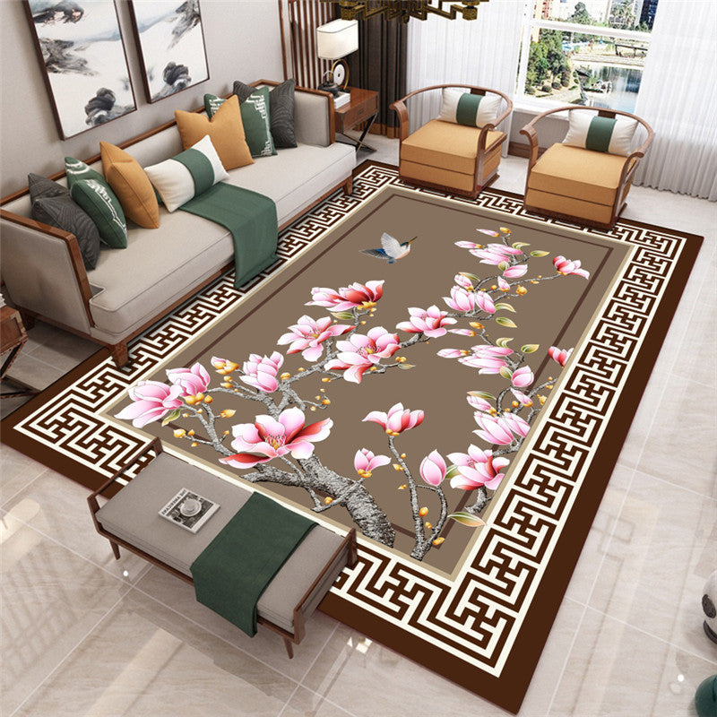 Contemporary Living Room Rug Multi-Color Flower Printed Indoor Rug Polypropylene Pet Friendly Washable Carpet Clearhalo 'Area Rug' 'Rug' 2393094