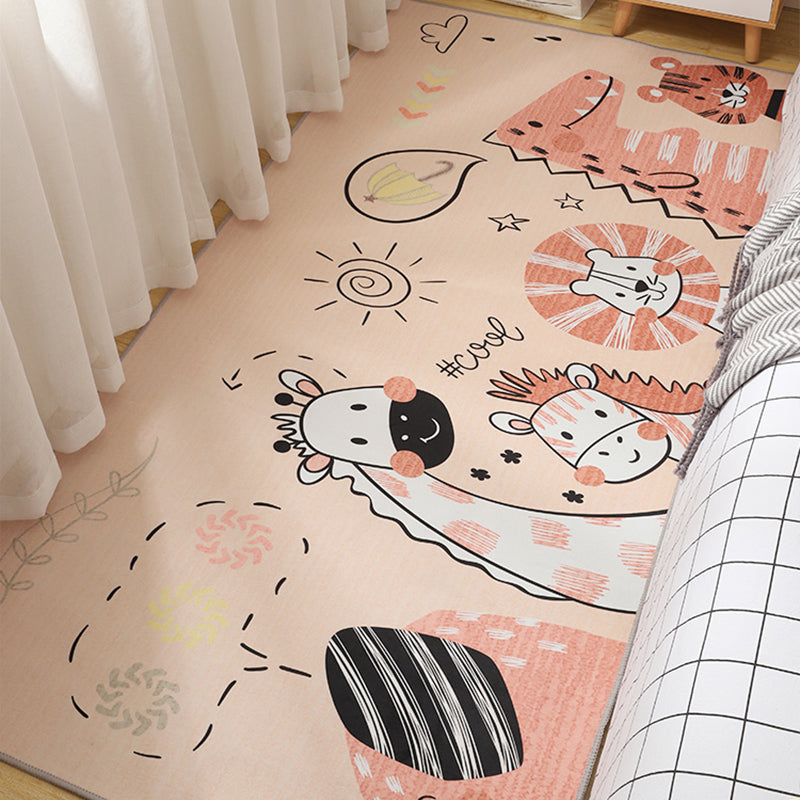 Multi-Color Cartoon Print Rug Polypropylene Simple Indoor Rug Anti-Slip Backing Stain-Resistant Carpet for Bedroom Clearhalo 'Area Rug' 'Rug' 2393216