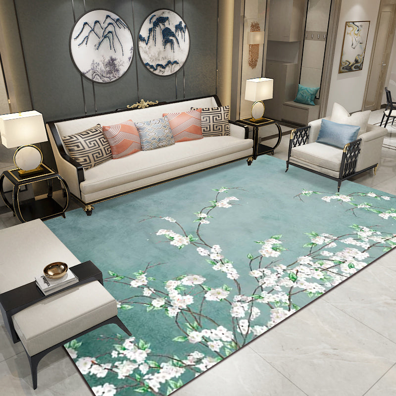 Relaxing Living Room Rug Multi-Color Flower Pattern Area Rug Synthetics Non-Slip Pet Friendly Easy Care Carpet Clearhalo 'Area Rug' 'Rug' 2393350