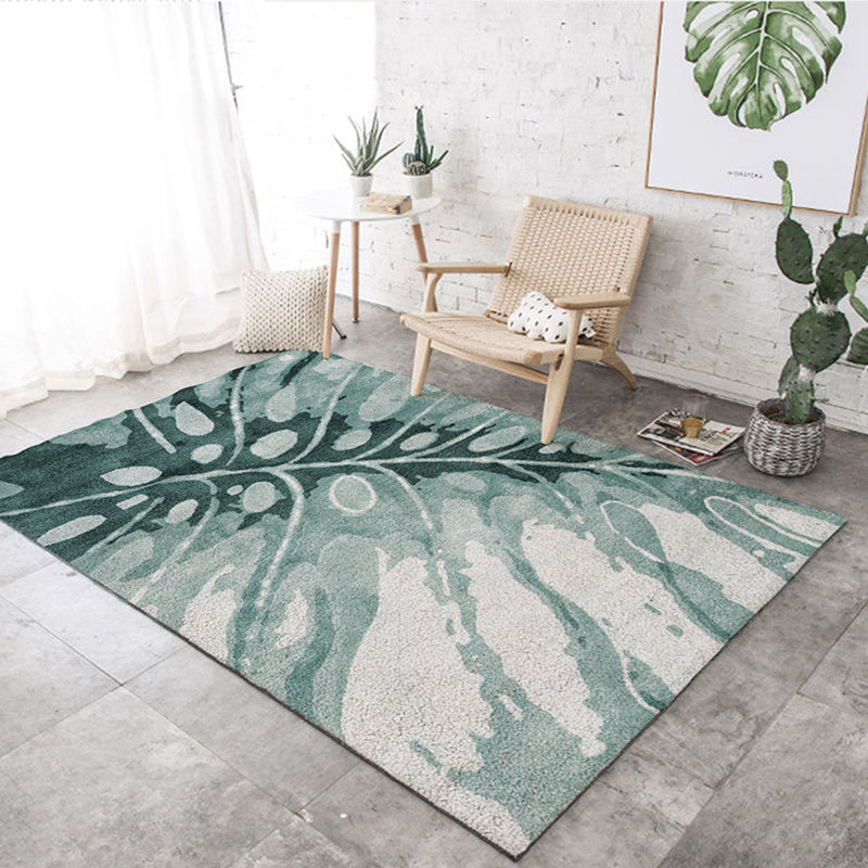 Multicolor Cottage Rug Polyster Plant Printed Indoor Rug Pet Friendly Easy Care Washable Area Carpet for Room Green Clearhalo 'Area Rug' 'French Country' 'Rugs' Rug' 2393434