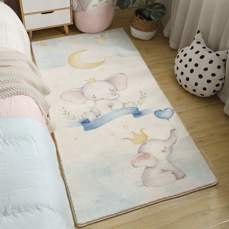 Cute Bedroom Rug Multicolor Cartoon Pattern Indoor Rug Synthetics Non-Slip Stain-Resistant Area Carpet Gray-Blue Clearhalo 'Area Rug' 'Rug' 2393501