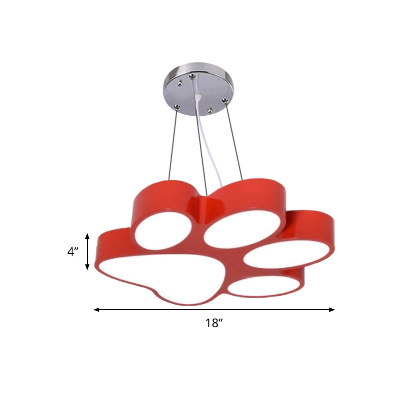 Doggy Paw Bathroom Pendant Lamp Acrylic Cartoon LED Hanging Light Clearhalo 'Ceiling Lights' 'Pendant Lights' 'Pendants' Lighting' 240069