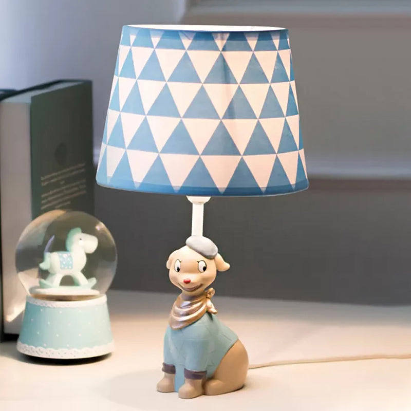 Cartoon Blue Reading Light Smiling Doggy 1 Head Resin Desk Light for Child Bedside Clearhalo 'Lamps' 'Table Lamps' Lighting' 240176