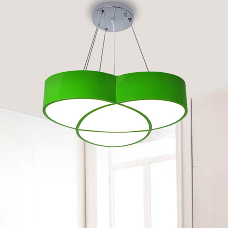 Flower Shape Pendant Light Creative Metal & Acrylic Pendant Lamp for Nursing Room Clearhalo 'Ceiling Lights' 'Pendant Lights' 'Pendants' Lighting' 240280