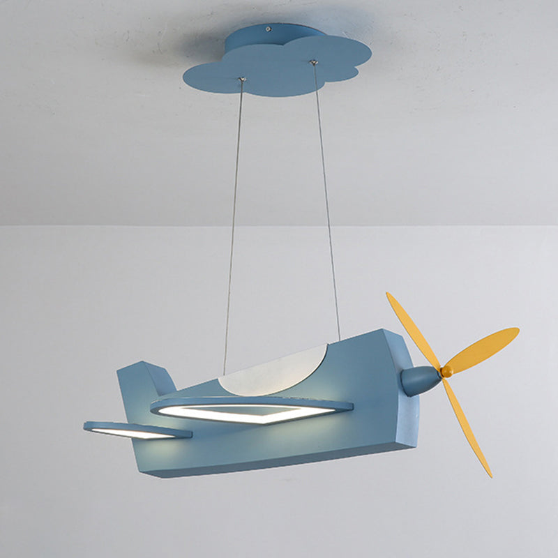 Propeller Plane Classroom Pendant Lighting Metal Creative Kids LED Chandelier Light Clearhalo 'Ceiling Lights' 'Chandeliers' Lighting' options 2404950