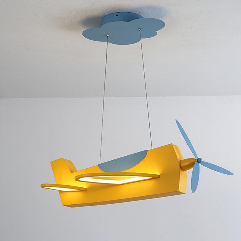 Propeller Plane Classroom Pendant Lighting Metal Creative Kids LED Chandelier Light Clearhalo 'Ceiling Lights' 'Chandeliers' Lighting' options 2404952