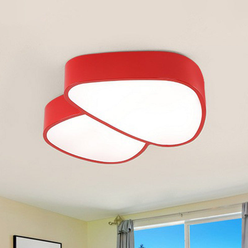 Mushroom Acrylic Flush Light Creative Led Surface Mount Ceiling Light for Kids Room Red Clearhalo 'Ceiling Lights' 'Close To Ceiling Lights' 'Close to ceiling' 'Flush mount' Lighting' 2405134