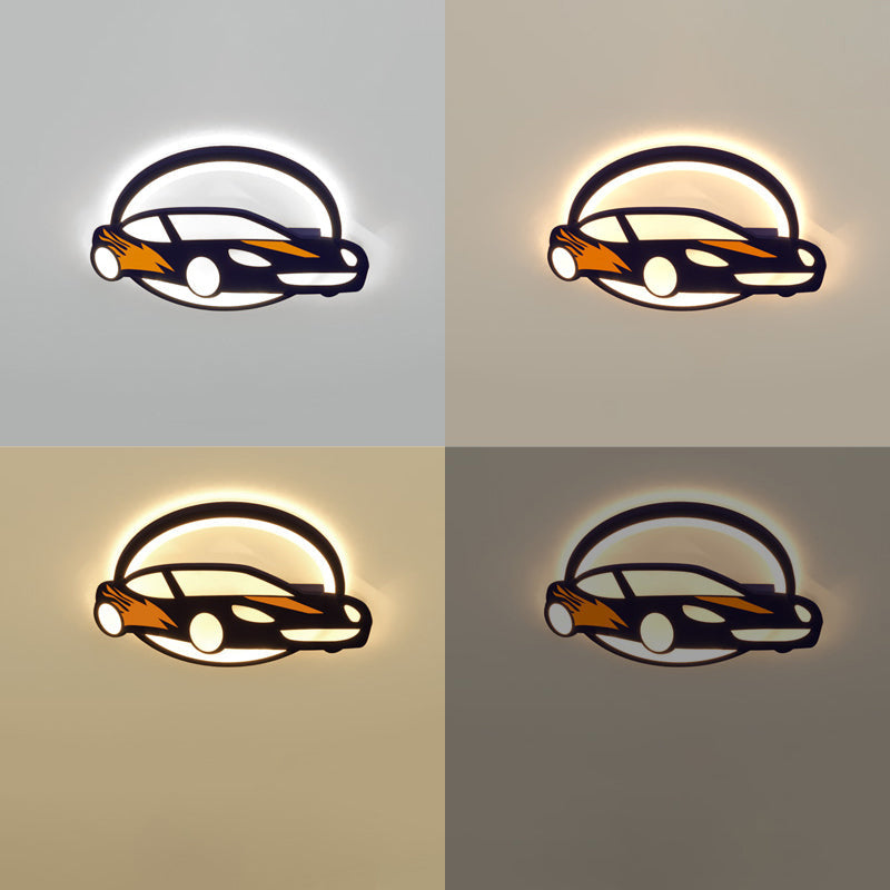 Sport Car Ceiling Light Creative Cartoon Acrylic Boys Bedroom Flush Mount Lighting in Blue Clearhalo 'Ceiling Lights' 'Close To Ceiling Lights' 'Close to ceiling' 'Flush mount' Lighting' 2405341