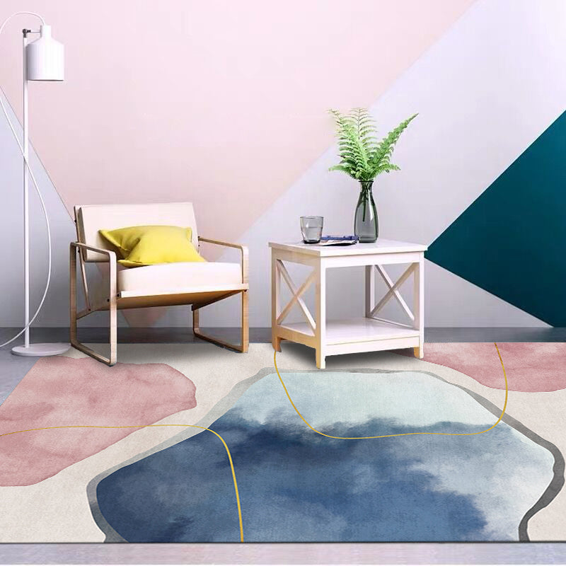 Fancy Living Room Rug Multicolored Colorblock Indoor Rug Polypropylene Anti-Slip Backing Pet Friendly Carpet Clearhalo 'Area Rug' 'Rug' 2407633