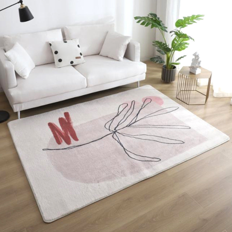 Southwestern Hand Printed Rug Multicolor Polyster Indoor Rug Anti-Slip Backing Easy Care Carpet for Parlor Nude Pink Clearhalo 'Area Rug' 'Rug' 2407643