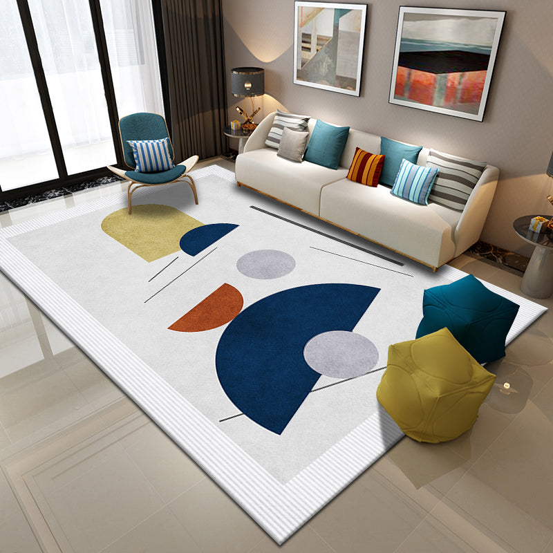 Multi-Color Modern Rug Synthetics Color Block Indoor Rug Non-Slip Backing Pet Friendly Washable Carpet for Living Room Clearhalo 'Area Rug' 'Rug' 2407659